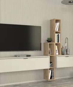 Meuble TV Moderne avec Rangement - 2NICH- 200cm