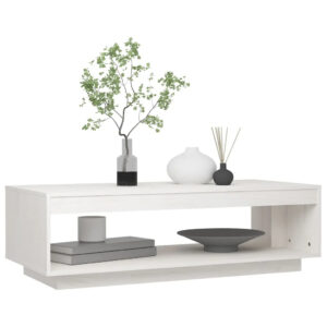 Table basse Blanc 110x50x33,5 cm Bois de MDF
