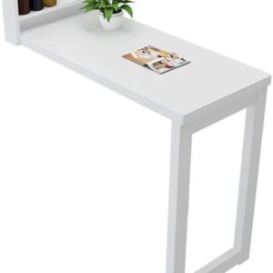 Bureau pour petits espaces, Table murale pliante, Table basse, Table de cuisine, Table à manger, bureau, poste de travail informatique