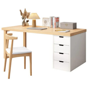 Élégant Bureau en Bois pour Bureau à Domicile : Confort, Organisation et Style Réunis