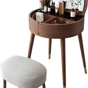table rangement élégant pour cosmétiques et décoration de maison.
