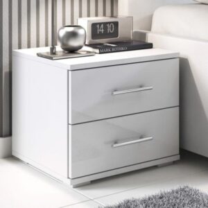 TABLE DE CHEVET .Table de chevet deux tiroirs Coloris blanc